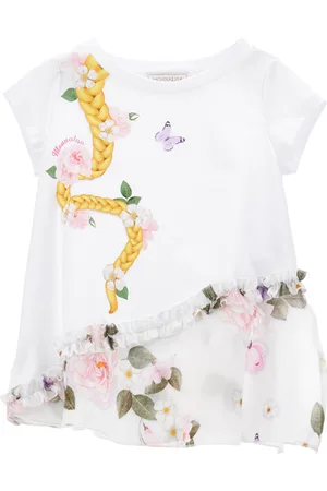 MONNALISA Camiseta de punto elástico con estampado floral