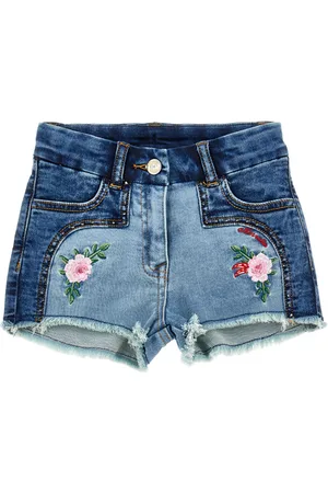 MONNALISA Pantalón corto vaquero bordado