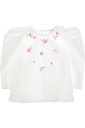 MONNALISA Blusa de popelina con bordados