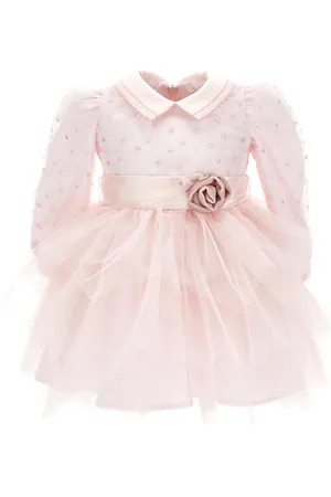 MONNALISA Vestido de tul bordado