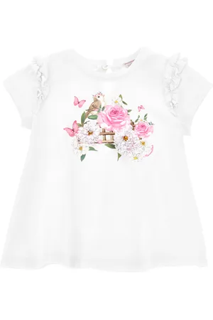 MONNALISA Camiseta larga con volantes