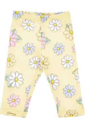MONNALISA Leggings de punto con margaritas