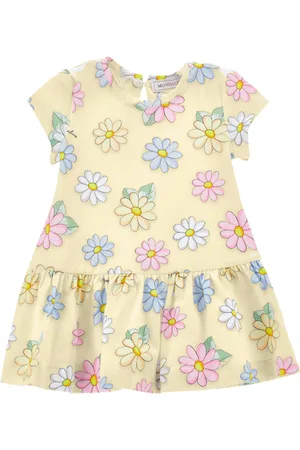 MONNALISA Vestido margaritas de talle bajo