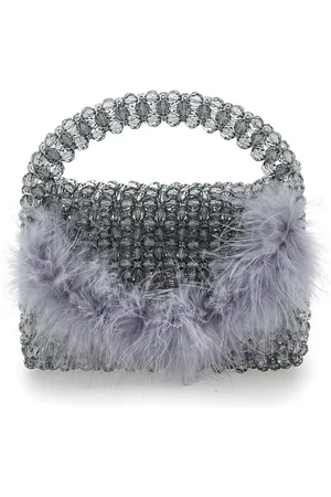 MONNALISA Bolso efecto cristal con plumas