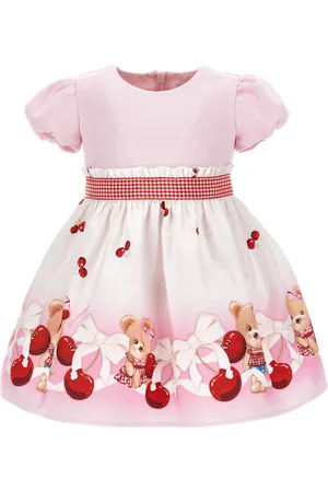 MONNALISA Vestido de popelina con estampado en degradé