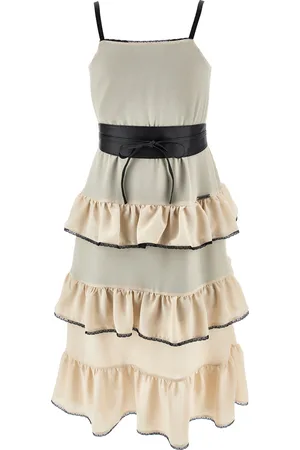 MONNALISA Vestido largo de georgette con volantes