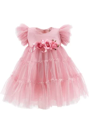 MONNALISA Vestido de tul con purpurina