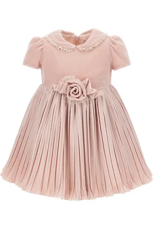 MONNALISA Vestido de terciopelo con tul y lúrex