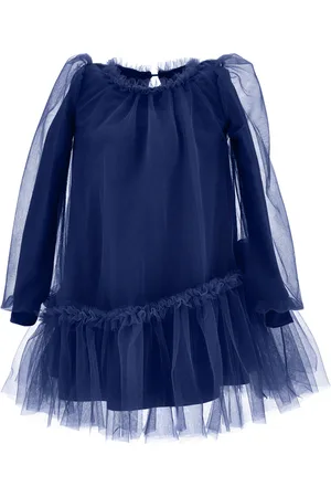 MONNALISA Vestido de tul con mangas ablusadas