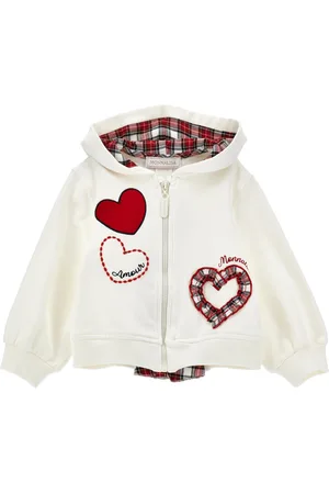 MONNALISA Sudadera abierta con corazones