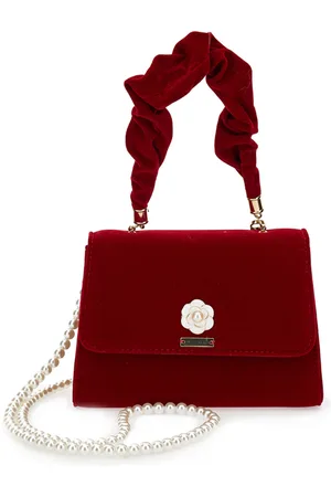 MONNALISA Bolso de terciopelo con perla