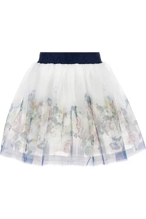 MONNALISA Falda de tul con rosas barrocas