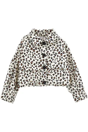 MONNALISA Chaqueta de gabardina con estampado animal