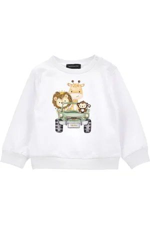 MONNALISA Sudadera de algodón con estampado safari