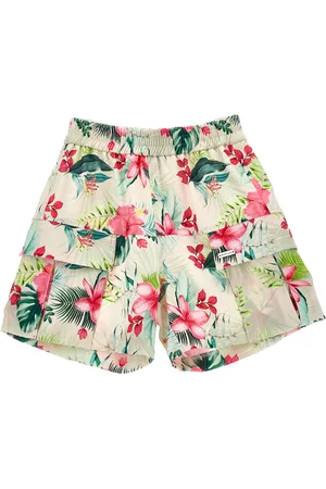 MONNALISA Pantalón corto de cady con estampado de selva