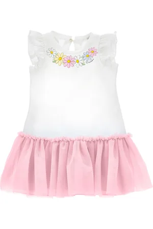 MONNALISA Vestido bicolor estampado margaritas