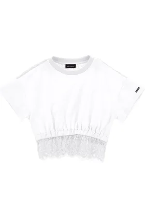 MONNALISA Camiseta corta con encaje