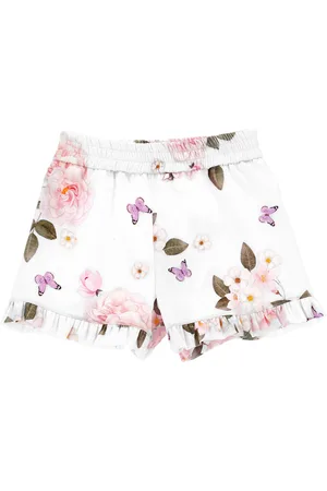 MONNALISA Pantalón corto con estampado de ramos