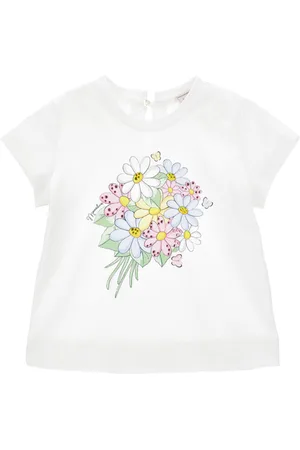 MONNALISA Camiseta de punto con estampado de ramo