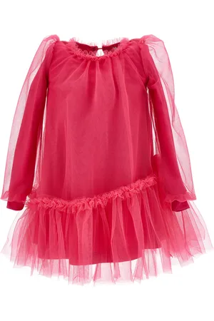 MONNALISA Vestido de tul con mangas ablusadas