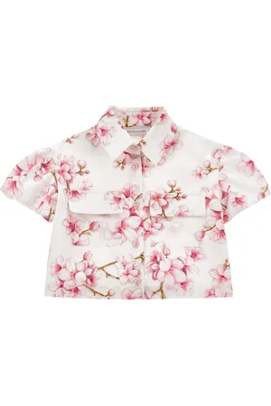 MONNALISA Camisa de algodón con bolsillos grandes.
