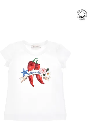 MONNALISA Camiseta de algodón orgánico con chiles