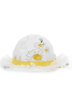 MONNALISA Sombrero de lona con estampado de margaritas