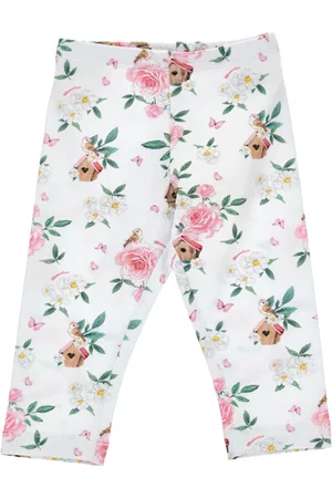 MONNALISA Leggings de algodón con estampado floral