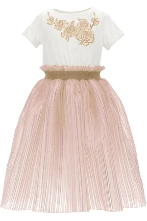 MONNALISA Vestido de organza brocada