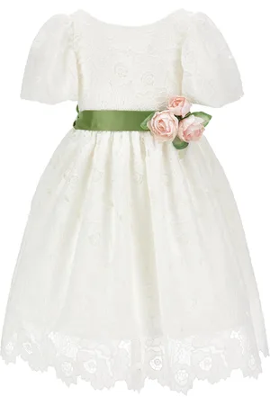MONNALISA Vestido de encaje con rosas
