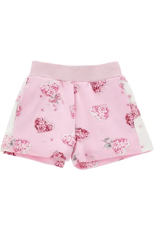 MONNALISA Pantalón corto de felpa con flores