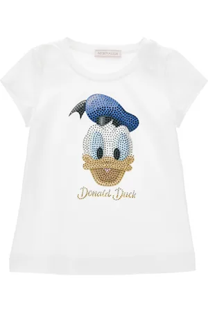 MONNALISA Camiseta del Pato Donald con strass
