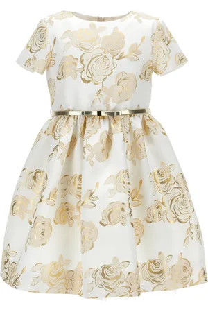 MONNALISA Vestido mikado rosas