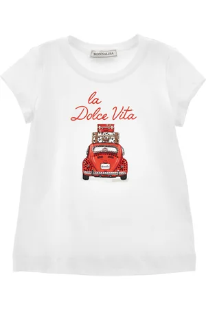 MONNALISA Camiseta La Dolce Vita de algodón