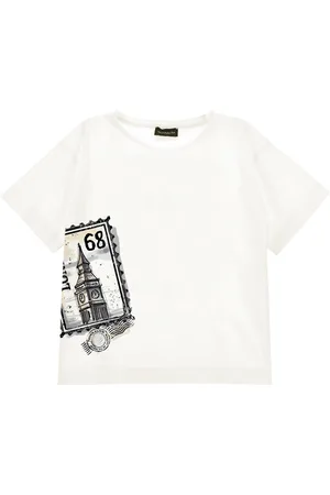 MONNALISA Camiseta de algodón con estampado de Londres