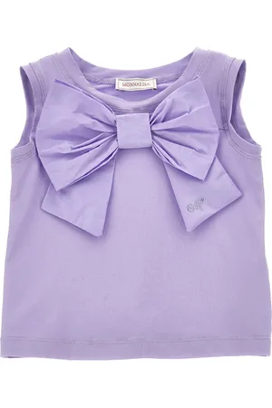 MONNALISA Camiseta de tirantes de punto con lazo grande