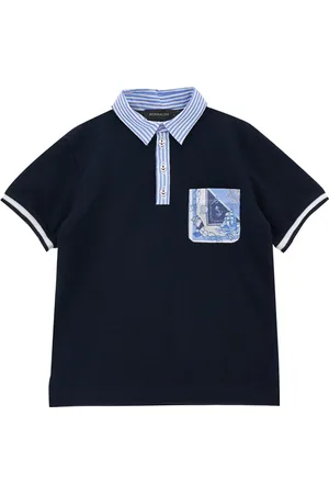 MONNALISA Polo de piqué con tejido de rayas