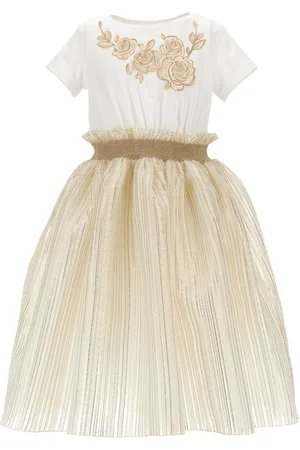MONNALISA Vestido de organza brocada