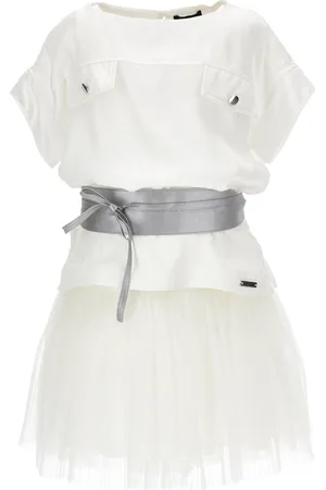 MONNALISA Vestido de raso de viscosa con enagua