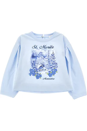 MONNALISA Camiseta corta con estampado de cabaña
