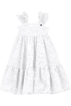 MONNALISA Vestido playero con bordado inglés