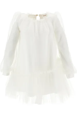 MONNALISA Vestido de tul con mangas ablusadas