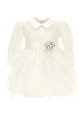 MONNALISA Vestido de tul bordado