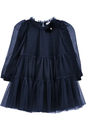 MONNALISA Vestido de tul de tacto sedoso con volantes