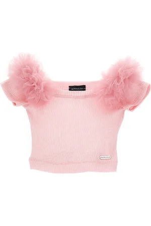 MONNALISA Top de viscosa y tul