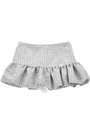 MONNALISA Falda shorts de jacquard pata de gallo
