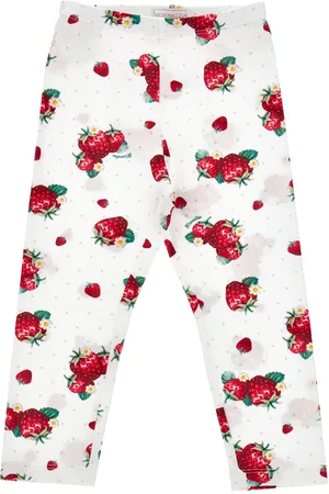 MONNALISA Leggings de punto con estampado de fresas