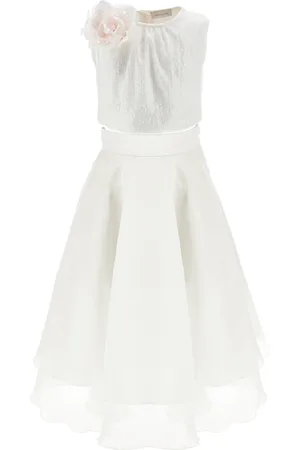 MONNALISA Vestido dos piezas con top y falda de organza.