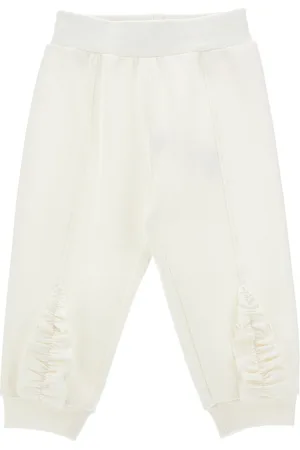 MONNALISA Joggers de felpa con volantes