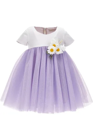 MONNALISA Vestido de tul con purpurina